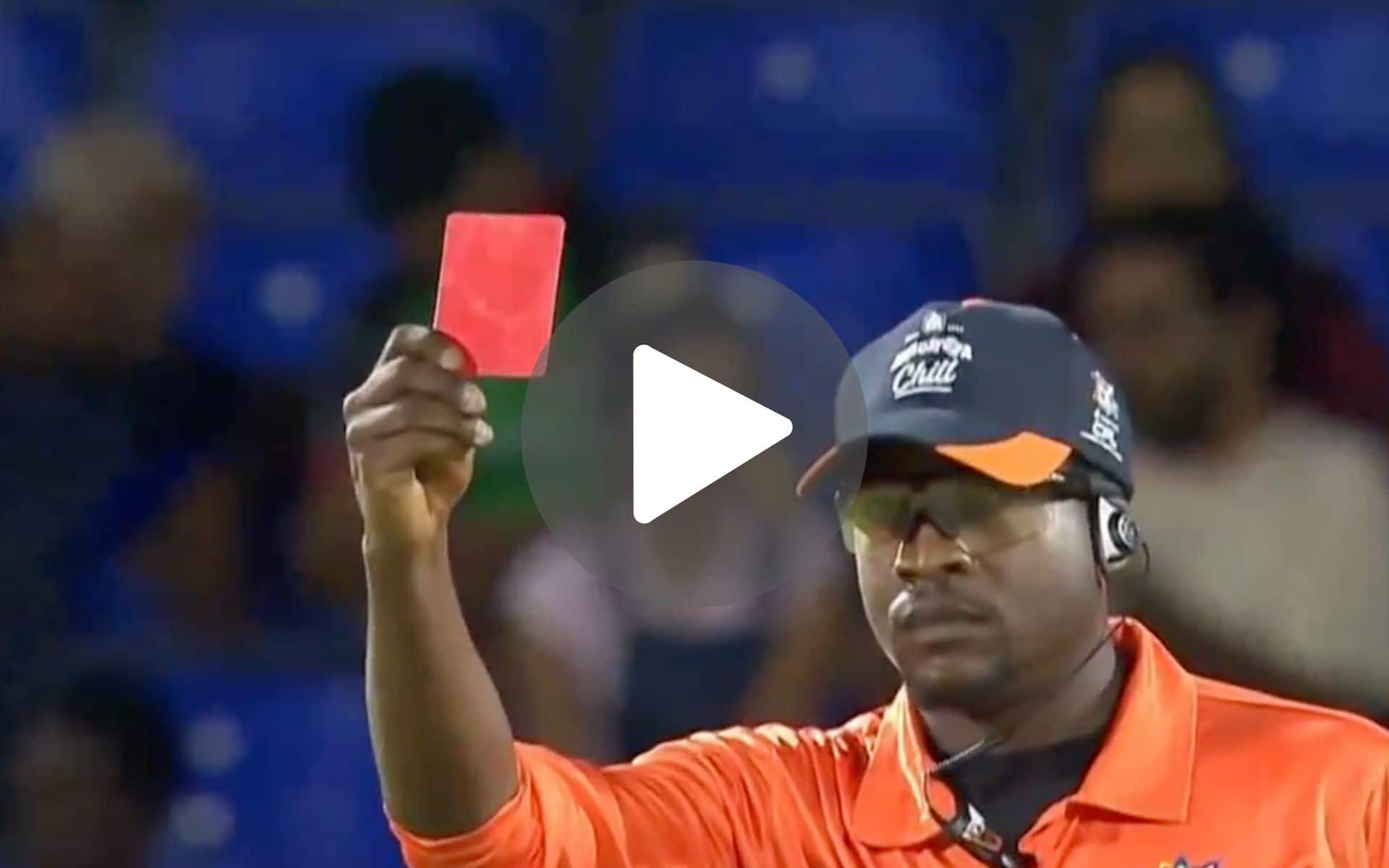 [Watch] Red Card In Cricket! Andre Fletcher And Co. Penalised Against The Knight Riders In CPL 2024